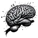 adhd brain tattoo design idea
