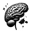adhd brain tattoo design idea