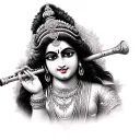 krishna flute tattoo design idea
