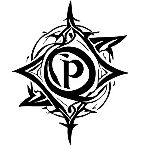 alphabet sp representing eternal love symbol tattoo design idea