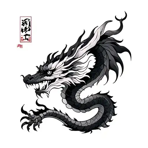 Korean Dragon tattoo design idea