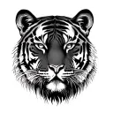 Tiger face tattoo design idea