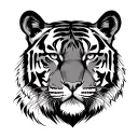 Tiger face tattoo design idea