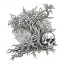 poison tree tattoo design idea