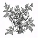 poison tree tattoo design idea