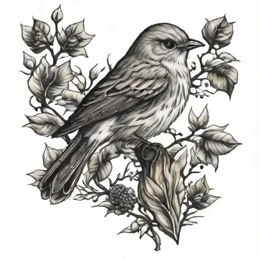 nightingale  tattoo design idea
