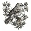 nightingale  tattoo design idea