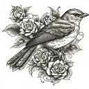 nightingale  tattoo design idea