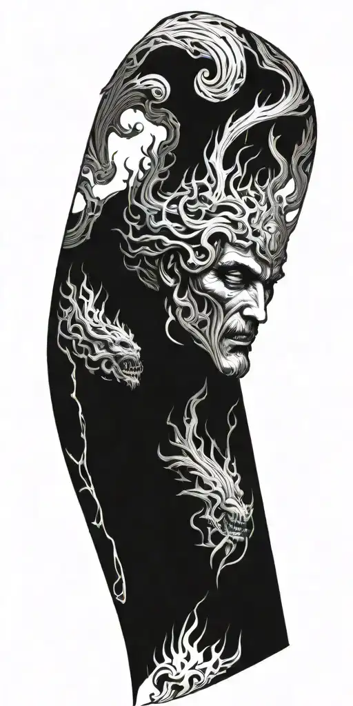 Dante Infernos levels of hell tattoo design idea