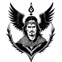 a Johnny Depp movie character tattoo the theme should be his role Raphael in The Brave and also the symbol from The Brav tattoo design idea