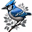 Bluejay tattoo design idea