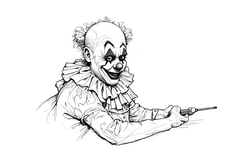Art the clown tattoo design idea