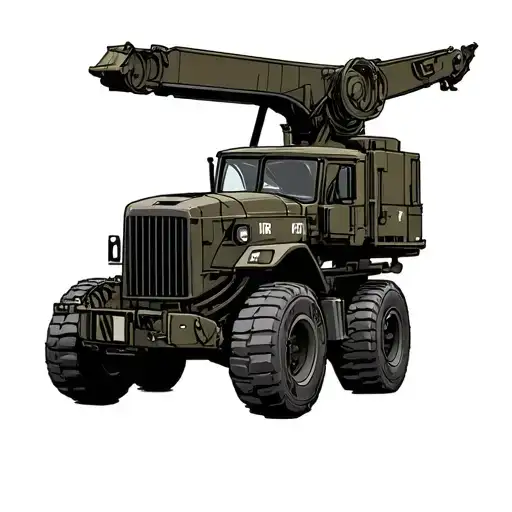 Air Force heavy equipment career tattoo design idea