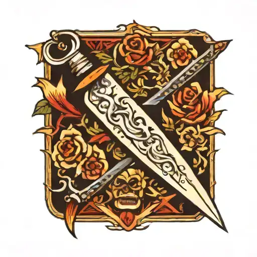 knife8 tattoo design idea