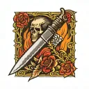 knife8 tattoo design idea