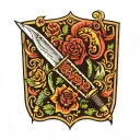 knife8 tattoo design idea