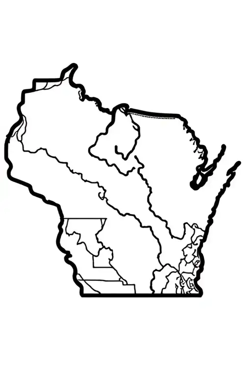 Wisconsin topography tattoo design idea