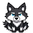 cute Minecraft wolf sitting tattoo design idea