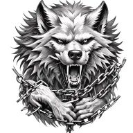 3 fenrir breaking chains tattoo design idea