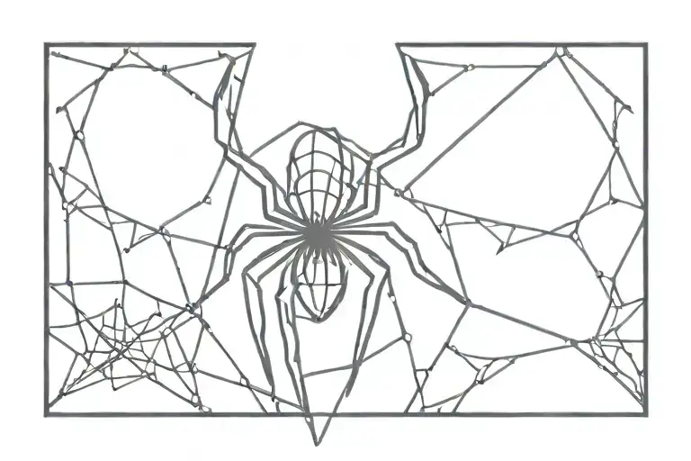 neurodiversity symbol & spider-man tattoo design idea