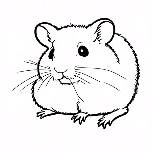 hamster tattoo design idea