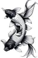Two Koi Fish tattoo design idea