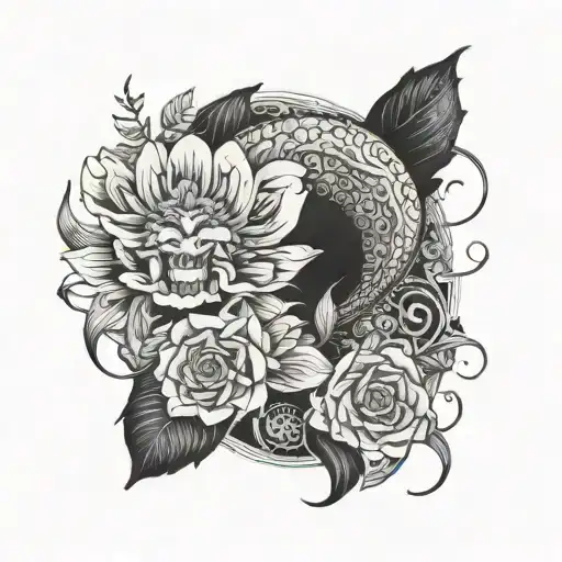 Fear the man who lives without love And the lover who lives without fear tattoo design idea