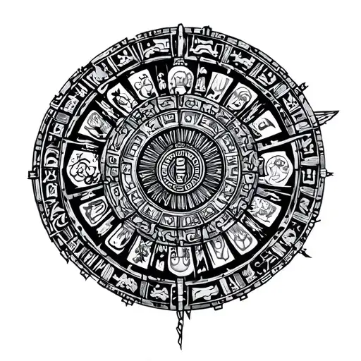 Mayan calendar tattoo design idea