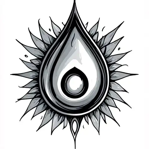Tear Drop tattoo design idea