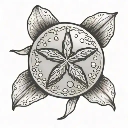 sand dollar tattoo design idea