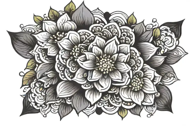 flowers mandala design tattoo design idea