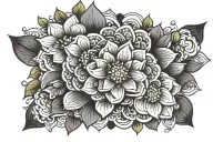 flowers mandala design tattoo design idea