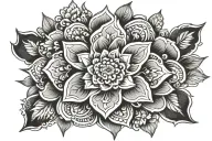 flowers mandala design tattoo design idea