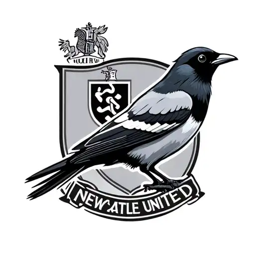 Newcastle United Magpie tattoo design idea
