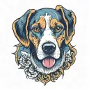 beagle tattoo design idea