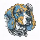 beagle tattoo design idea