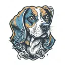 beagle tattoo design idea