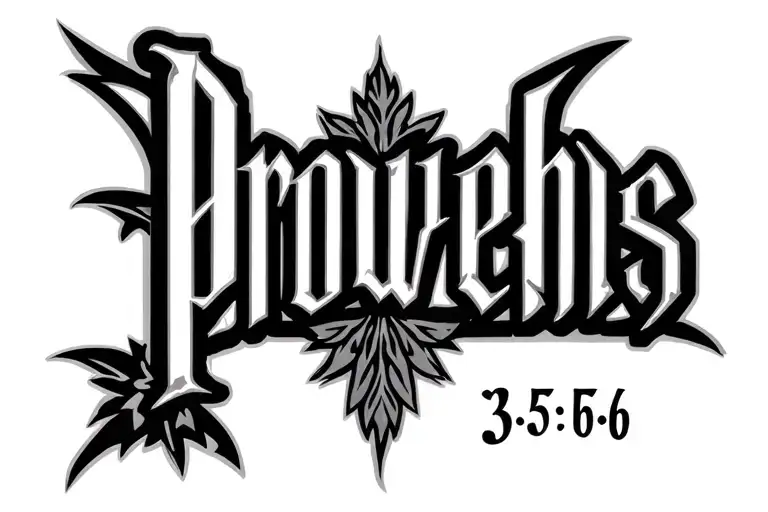 "Proverbs 3:5-6" "Proverbs 3:5-6" black cross  tattoo design idea