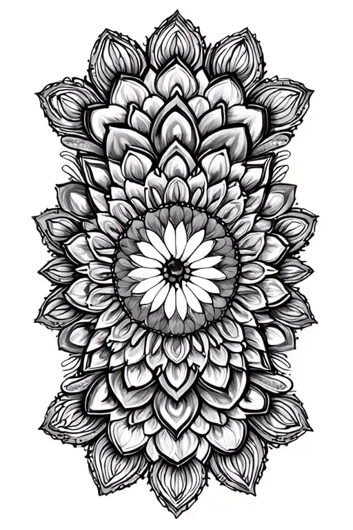 mandala design incorporating tattoo design idea
