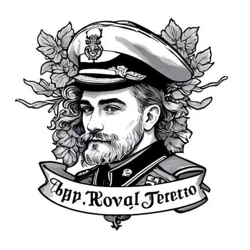 family Royal Navy sailor jerry style tattoo design idea