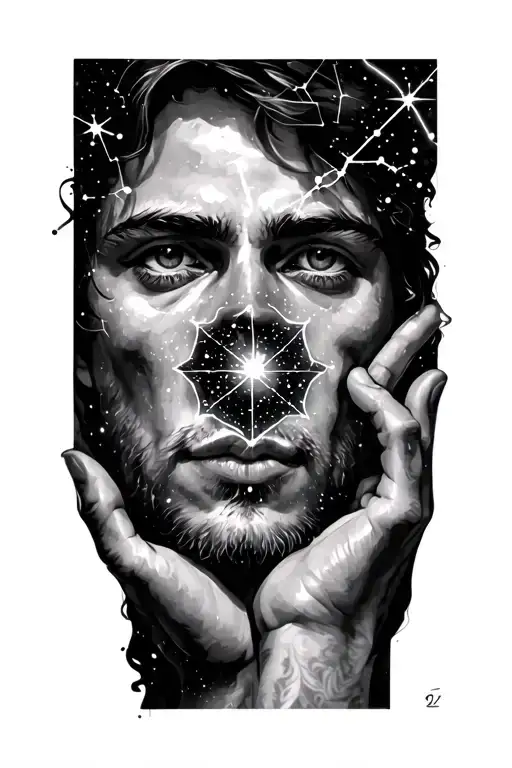 tattoo related to a star constellation that symbolises my friends deaths that happened the last 27 of Luismi and Javi tattoo design idea