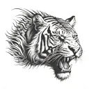 a prowling tiger tattoo design idea