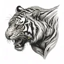 a prowling tiger tattoo design idea