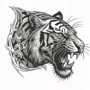 a prowling tiger tattoo design idea