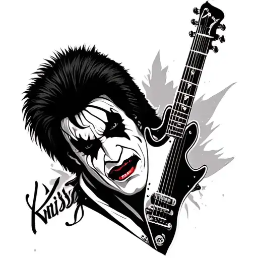 Band kiss gene simmons tattoo design idea