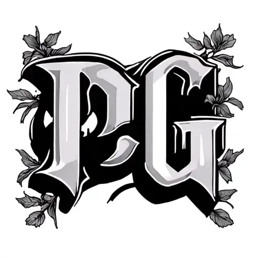"P C G" Initial tattoo design idea