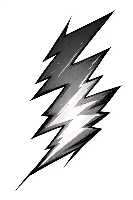 Lighting bolt with lighting going throughout tattoo design idea