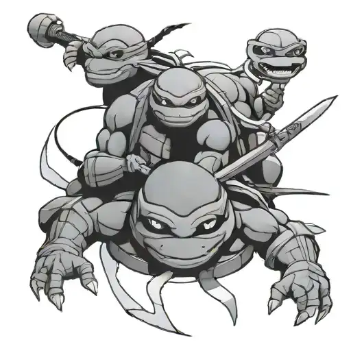 tmnt weapns tattoo design idea