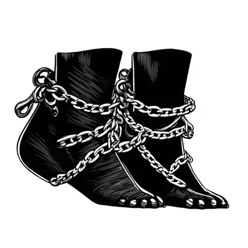 Ankle Chain tattoo design idea