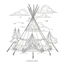 teepee tattoo design idea